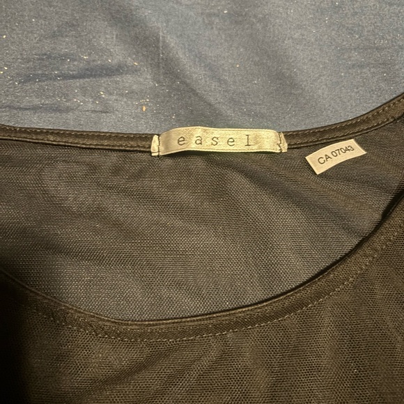 Easel Black Mesh Top - Picture 2 of 2